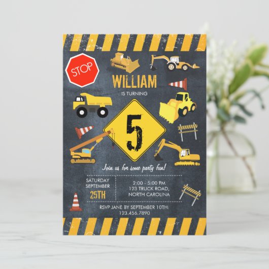 Bouw van vrachtwagens Zware machines van afgelopen Kaart (Staand voorkant)