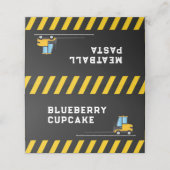 Bouw van vuilnisbak voor vrachtwagens plaatskaartje (Buitenkant ongevouwen)