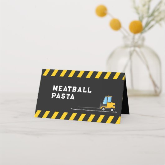 Bouw van vuilnisbak voor vrachtwagens plaatskaartje (Achterkant)