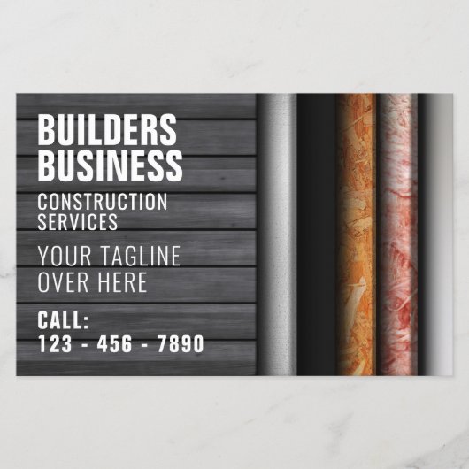 Bouw van wandlagen geïnspireerd  flyer (Voorkant)