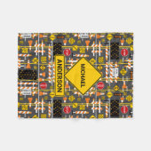 Bouw van wegen fleece deken (Voorkant (Horizontaal))