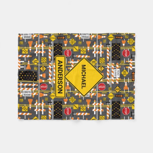 Bouw van wegen fleece deken (Voorkant (Horizontaal))