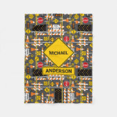 Bouw van wegen fleece deken (Voorkant)