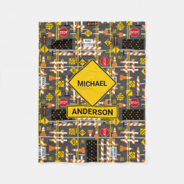 Bouw van wegen fleece deken