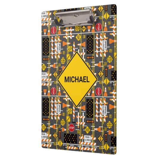 Bouw van wegen klembord (Links)