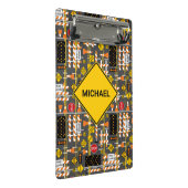 Bouw van wegen mini klembord (Schuin)