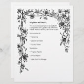 Bouw van wijnstokken en bloemen — Nieuwsbrief (Voorkant / Achterkant)