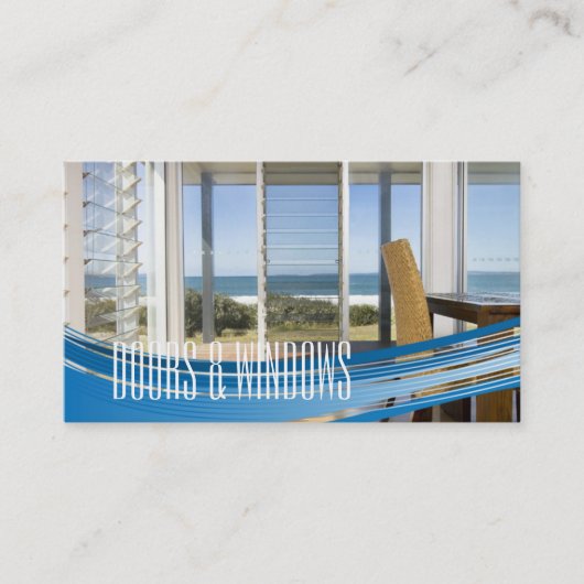 Bouw van Windows- en deurinstallateurs Visitekaartje (Voorkant)