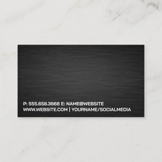 Bouw van woningen visitekaartje (Achterkant)