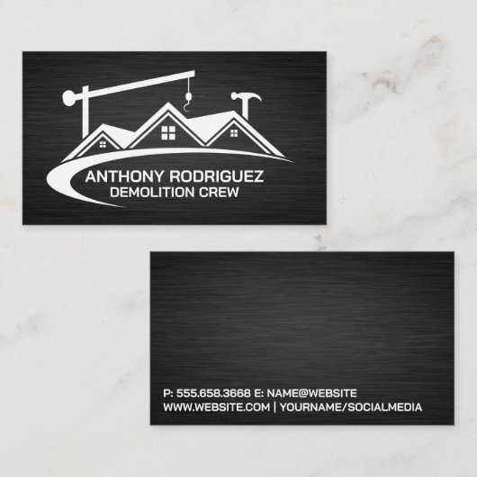 Bouw van woningen visitekaartje (Voorkant / Achterkant)