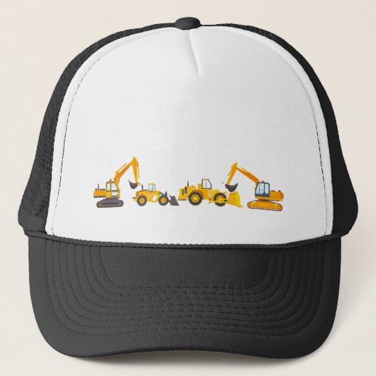 Bouw van zware apparatuur Bulldozer Excavator Trucker Pet (Voorkant)