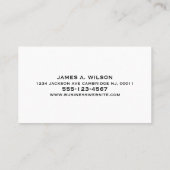 Bouw van zware machines visitekaartje (Achterkant)