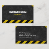 Bouw van zwarte en gele strepen visitekaartje (Voorkant / Achterkant)