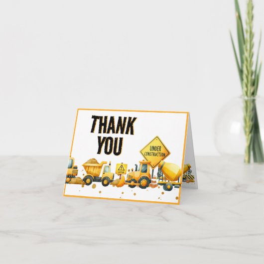 Bouw Verjaardag Bedankkaart (Voorkant)