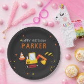 Bouw Verjaardag Chalkboard Papieren Bordje (Feest)