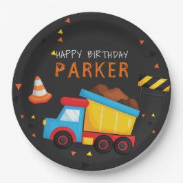 Bouw Verjaardag Chalkboard Papieren Bordje