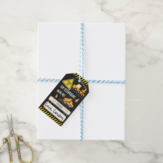 Bouw Verjaardag Dank u Cadeaulabel (Met Touw)