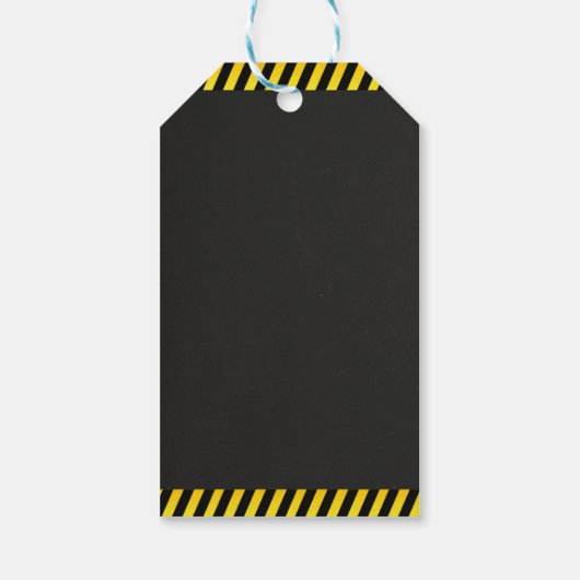 Bouw Verjaardag Dank u Cadeaulabel (Achterkant)