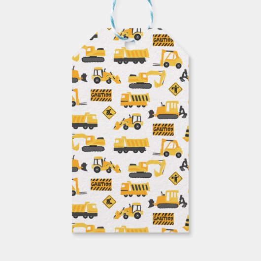 Bouw Verjaardag Dank u Cadeaulabel (Achterkant)