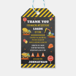 Bouw Verjaardag Dank u Cadeaulabel