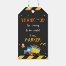 Bouw Verjaardag Dank u Chalkboard Cadeaulabel