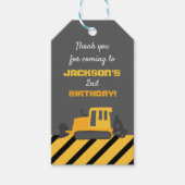 Bouw Verjaardag Dank u Grijs Cadeaulabel (Voorkant)