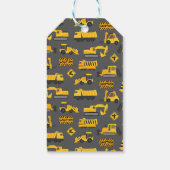 Bouw Verjaardag Dank u Grijs Cadeaulabel (Achterkant)