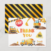 Bouw Verjaardag Dank u kaart - WH (Voorkant / Achterkant)