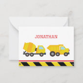 Bouw verjaardag dank u notitiekaartje (Voorkant)