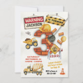 Bouw Verjaardag Draaien Drie Wrecking Bal Kaart (Voorkant)