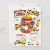 Bouw Verjaardag Draaien Vijf Wrecking Bal Kaart (Voorkant)