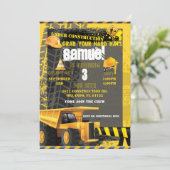 Bouw Verjaardag dumper Kaart (Staand voorkant)