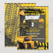 Bouw Verjaardag dumper Kaart (Voorkant / Achterkant)