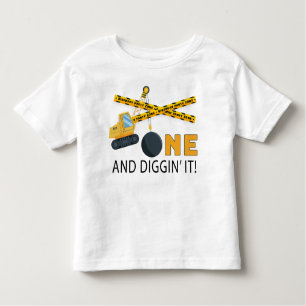 Bouw Verjaardag Eén en Diggin It Kinder Shirts