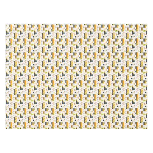 Bouw Verjaardag Feest Tafelkleed (Voorkant (Horizontaal))