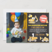 Bouw Verjaardag Foto Bedankkaart (Voorkant)