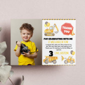 Bouw verjaardag Foto bedankt! Bedankkaart