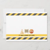 Bouw verjaardag Foto bedankt! Kaart (Achterkant)