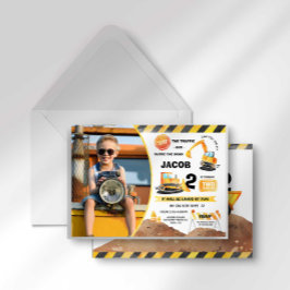 Bouw Verjaardag Foto uitnodiging Alle leeftijden