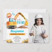 Bouw Verjaardag Foto uitnodigingen (Voorkant)