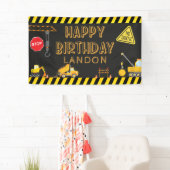 Bouw verjaardag Gelukkige Verjaardag Spandoek (Insitu)