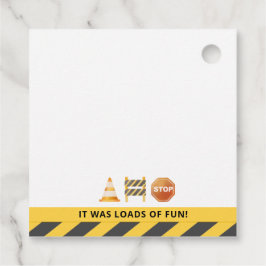 Bouw Verjaardag gunst Tags Bedankjes Labels