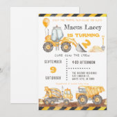 Bouw Verjaardag met ballon Kaart (Voorkant / Achterkant)