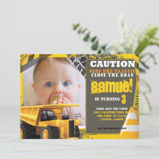 Bouw Verjaardag met Foto Kaart (Staand voorkant)