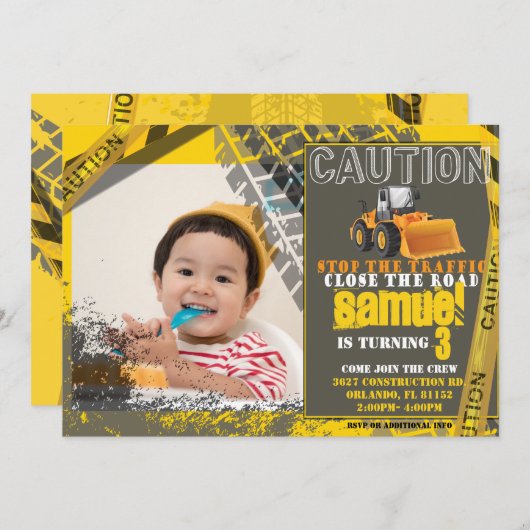 Bouw Verjaardag met Foto Kaart (Voorkant / Achterkant)