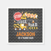 Bouw Verjaardag Party Servet Dump Truck (Voorkant)