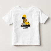 Bouw Verjaardag Shirt, Dump Truck Leeftijd 1 Kinder Shirts (Voorkant)