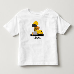 Bouw Verjaardag Shirt, Dump Truck Leeftijd 1 Kinder Shirts