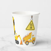 Bouw Verjaardag Sluit de weg Papieren Bekers (Achterkant)