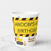 Bouw Verjaardag Sluit de weg Papieren Bekers (Voorkant)